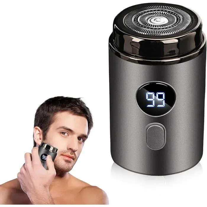 Mini Rasoir ElectriqueMini Rasoir Portable Rechargeable avec Affichage NumériqueRasoir Electrique PortatifRasoir à Capsules