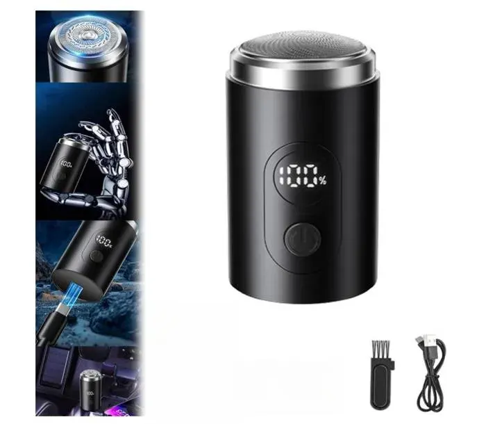 Mini rasoir portable rechargeable avec affichage numérique mini rasoir mini rasoir électrique portable unisexe rasoir à capsules