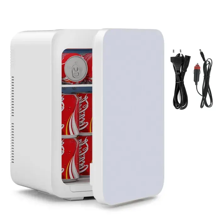 Mini Réfrigérateur 20L Mini Frigo Portable Froid et Chaud 12V/220V Silencieux Blanc