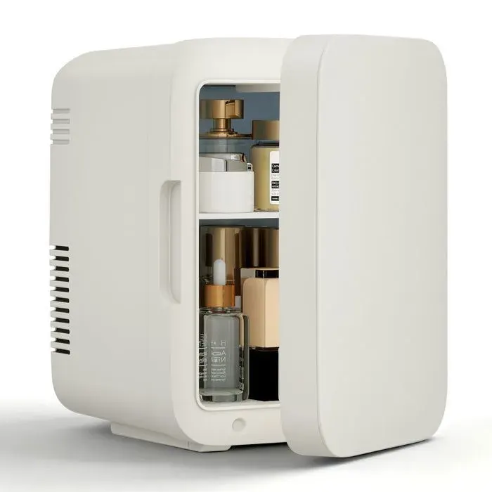 Mini Réfrigérateur 4L Mini Frigo de Chambre - Froid et Chaud - Mini Frigo Portable - Silencieux - Blanc