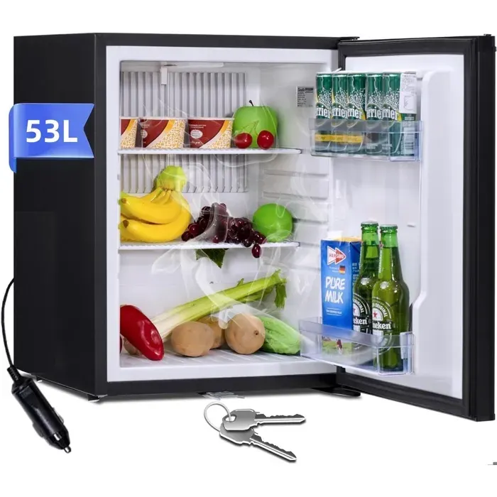 Mini Réfrigérateur à Absorption - SMETA - 53L - 12V/220V - Porte Réversible - Réfrigérateur Camping Caravane