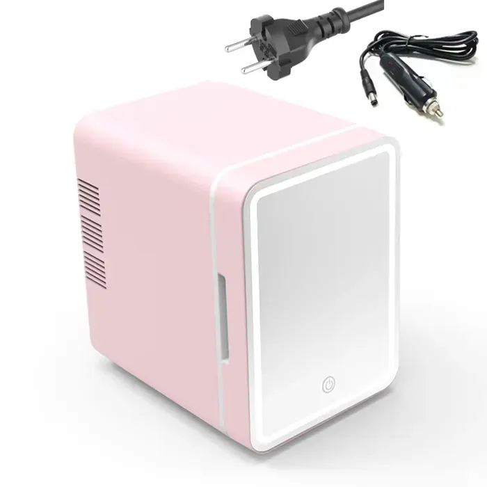 Mini réfrigérateur - BLOSSOM - 4L - Miroir LED 3 niveaux - 2°C–65°C - Alimentation AC/DC
