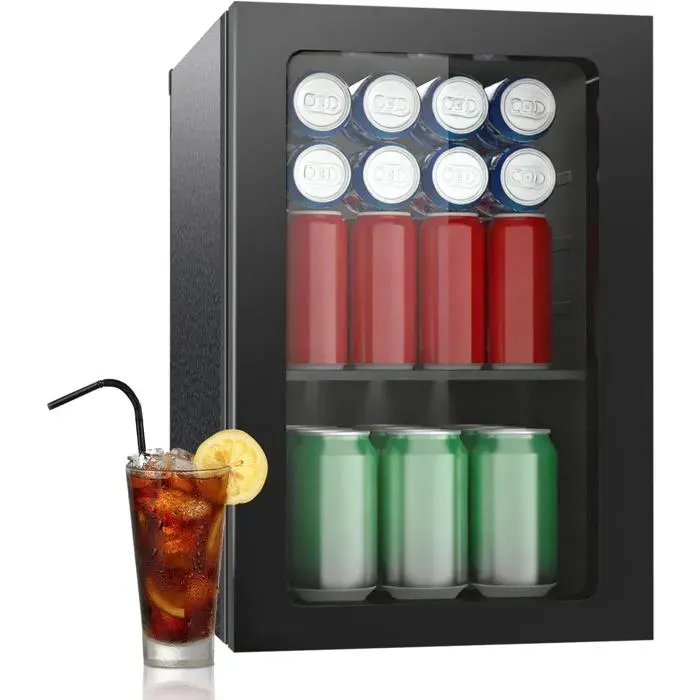 Mini réfrigérateur - DOLLARDASH - 20 L (24 canettes) - Porte transparente - Froid ventilé - Silencieux