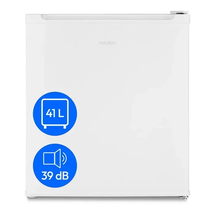 Mini réfrigérateur – MEDION MD37724 – 41L – Silencieux 39 dB – Hauteur réglable – Blanc