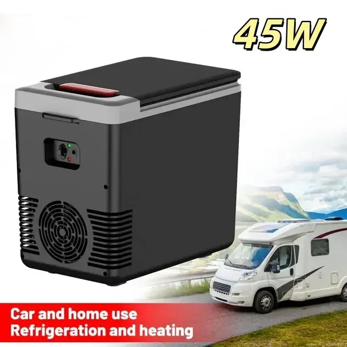Mini-réfrigérateur portable 10 L voitures et aux maisons 12V/220V réfrigérateur portable à refroidissement et chauffage