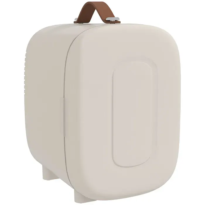Mini réfrigérateur - SINGULARITY - Mini frigo 4L - 4 L - Froid/Chaud 2°C/50–65°C - Portable blanc crème
