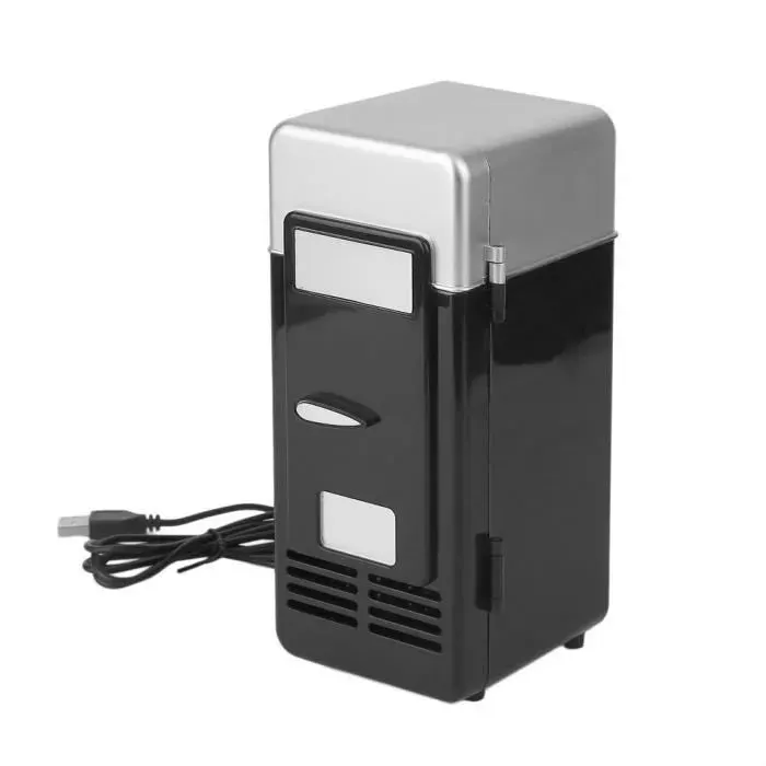 Mini réfrigérateur USB de voiture Cooler Beverage Drink portable Réfrigérateur de cosmétique de vo MINI-BAR – MINI FRIGO POUR BOI — coloris Noire