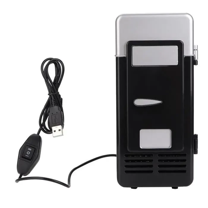 Mini Réfrigérateur - VVIKIZY - Portable - USB - Noir - Multifonctionnel
