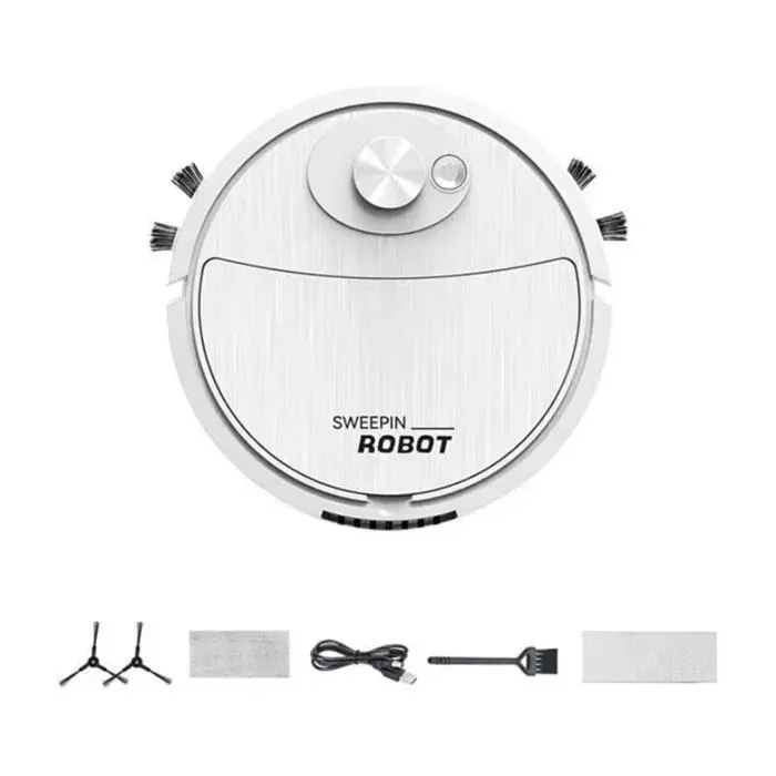 Mini Robot de Nettoyage et de Balayage Aspirateur Automatique Ultra Fin Silencieux Machine de Nettoyage de Durs Blanc ODIPIE