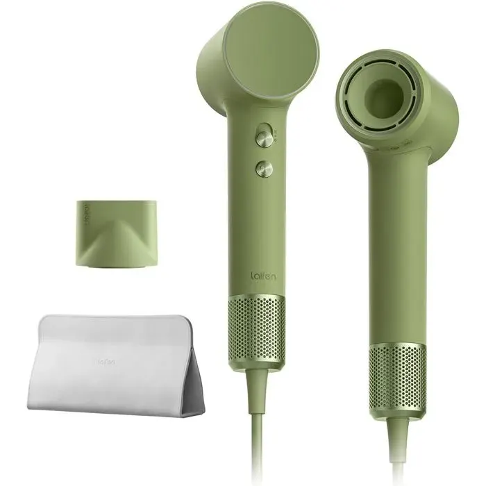 Mini sèche-cheveux 200M ions 110 000 Tr/min contrôle intelligent température mode enfant léger 299 g voyage — coloris Vert