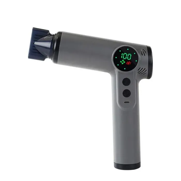 Mini sèche-cheveux sans fil batterie 5200mAh charge USB Type-C 4 puissances air chaud froid écran digital portable