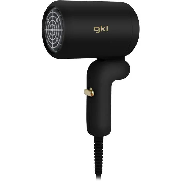 Mini sèche-cheveux voyage 400W pliable compact air chaud 70°C léger sac sport et valise usage quotidien