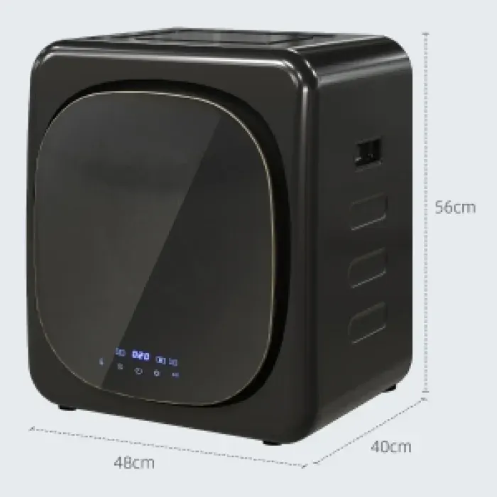 Mini sèche-linge à évacuation 4 kg 6 programmes écran tactile LED 60°C pose libre ou mural pour petit espace