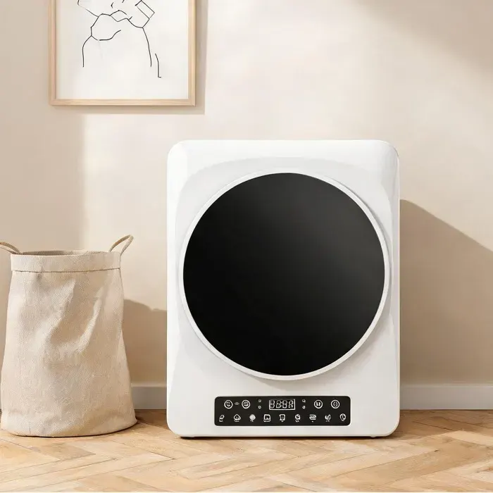 Mini sèche-linge à évacuation 5 kg tambour inox écran LED tactile stérilisation 54 dB clean white