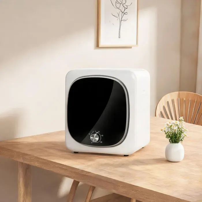 Mini Sèche-Linge Compact 48 x 40 x 56 cm 4 kg 5 Programmes 800 W Chargement Frontal