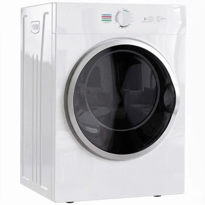 Mini sèche-linge portable dune capacité de 48 kg et dune puissance de 1020W en acier inoxydable performant réglable 49 x 47 — coloris Blanc