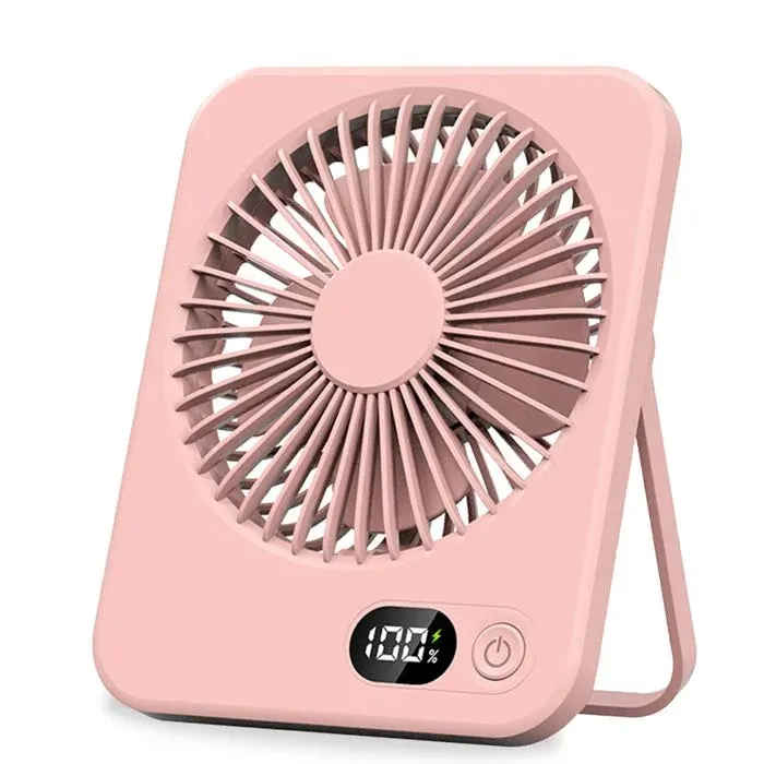 Mini Silencieux Ventilateur de Bureau180° Inclinable Ventilateur de BureauTable Ventilateur USB Rechargeable