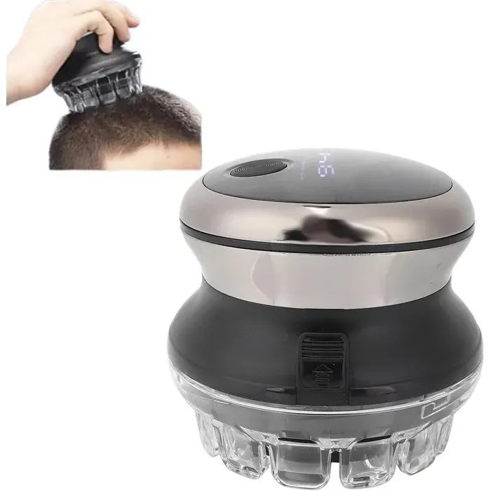 Mini tondeuse à cheveux électrique portable rechargeable par USB pour hommes - Étanche et adaptée aux crânes chauves