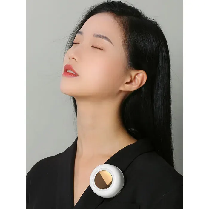 Mini ventilateur à clip USB portable (7465507mm) - À clip pour col ou taille style petit tourbillon