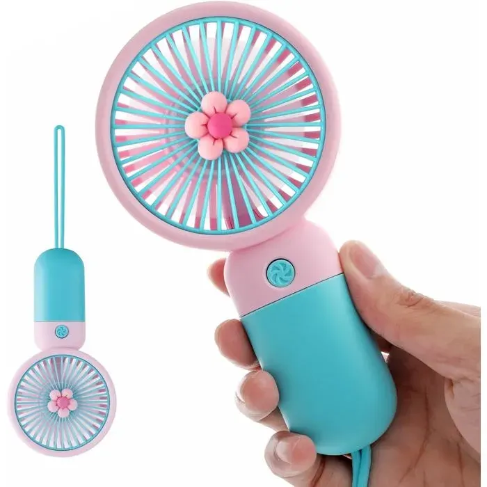 Mini ventilateur - COMPUTING - Rose cerise - Rechargeable USB - Silencieux 20 dB - Portable