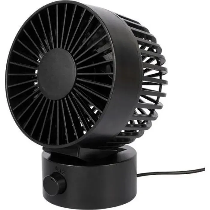 Mini ventilateur de bureau — Ventilateur portable — Ventilateur pour la maison/le bureau — Alimentation USB—102X79X138mmNoir