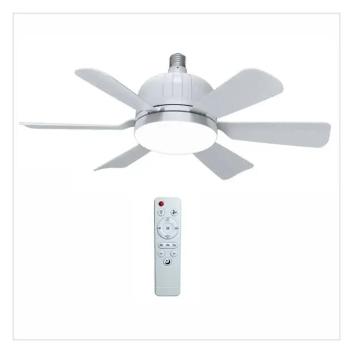 Mini Ventilateur de plafond avec lumière DC silencieux télécommande BLANC Ø 46cm tonalité lumineuse réglable dimmable