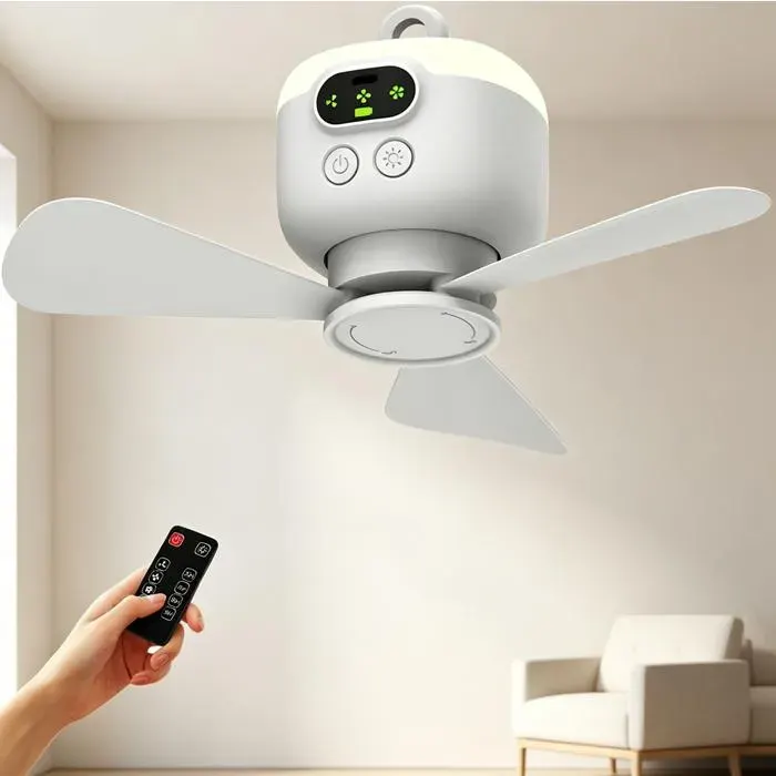 Mini ventilateur de plafond rechargeable par USB petit ventilateur de plafond portable télécommande mini ventilateur tente