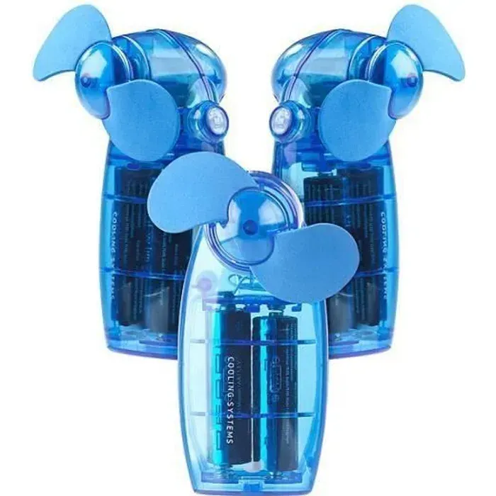 Mini ventilateur de poche - Pearl - Pack de 3 - Ultra-compact - Pales souples - 2 vitesses