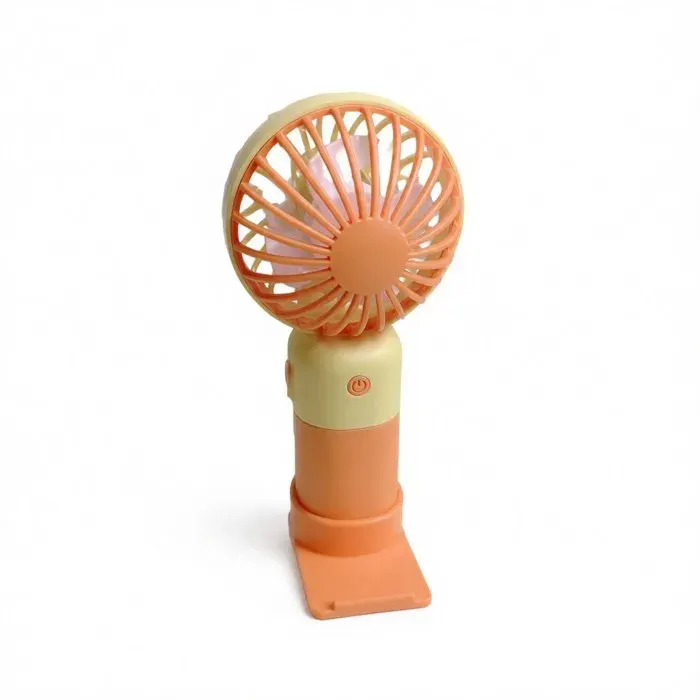 Mini ventilateur de poche rechargeable Réglage de 3 vitesses Cadeau dété Été Jaune