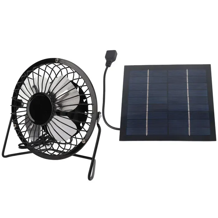 Mini ventilateur de refroidissement USB alimenté par panneau solaire 5 W pour la maison le bureau et lextérieur .