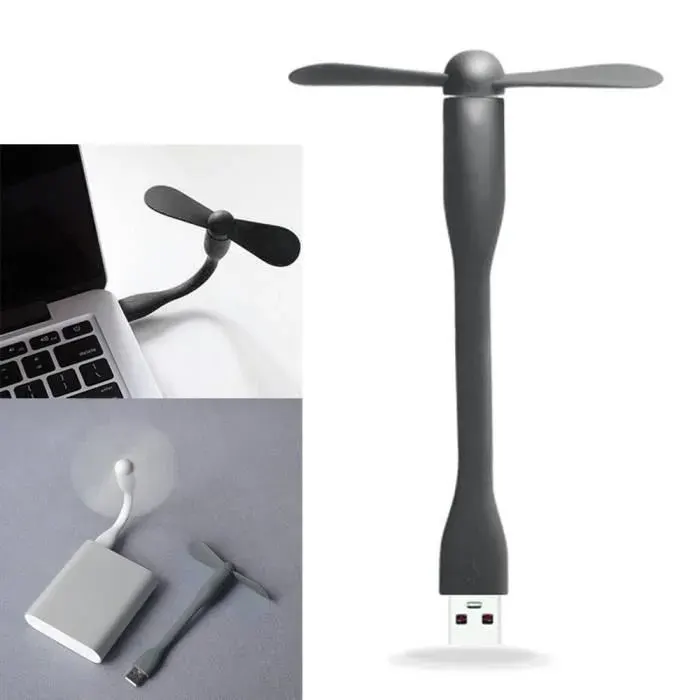 Mini Ventilateur - E.F.CONNECTION - Silencieux 25 dB - Pales en silicone - Portable