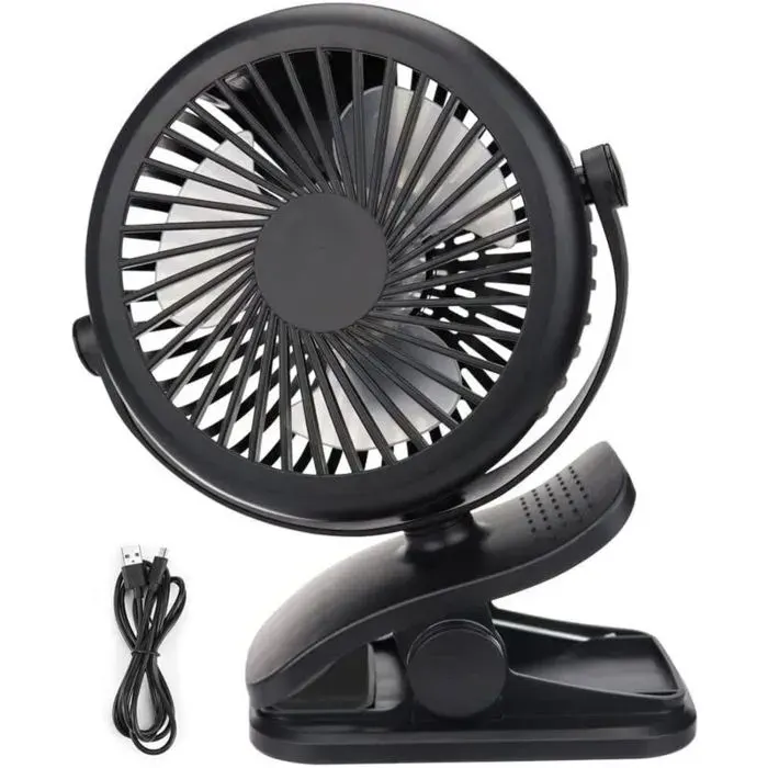 Mini Ventilateur - LARGEIGHT - Portable - Silencieux - 3 Vitesses - Couleurs Multiples
