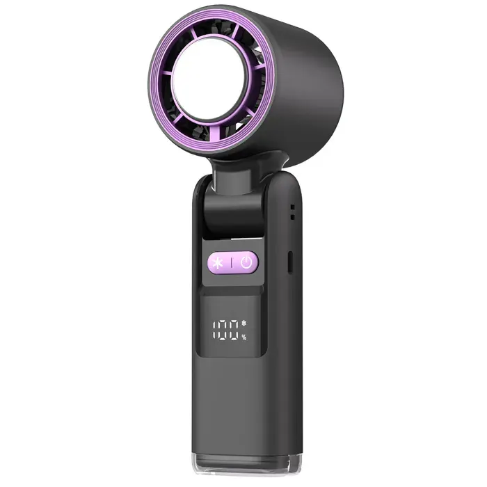 Mini Ventilateur Portable 100 Vitesses Réglables avec Mode Température Réduite Pliable Rechargeable avec Veilleuse VITDIPY