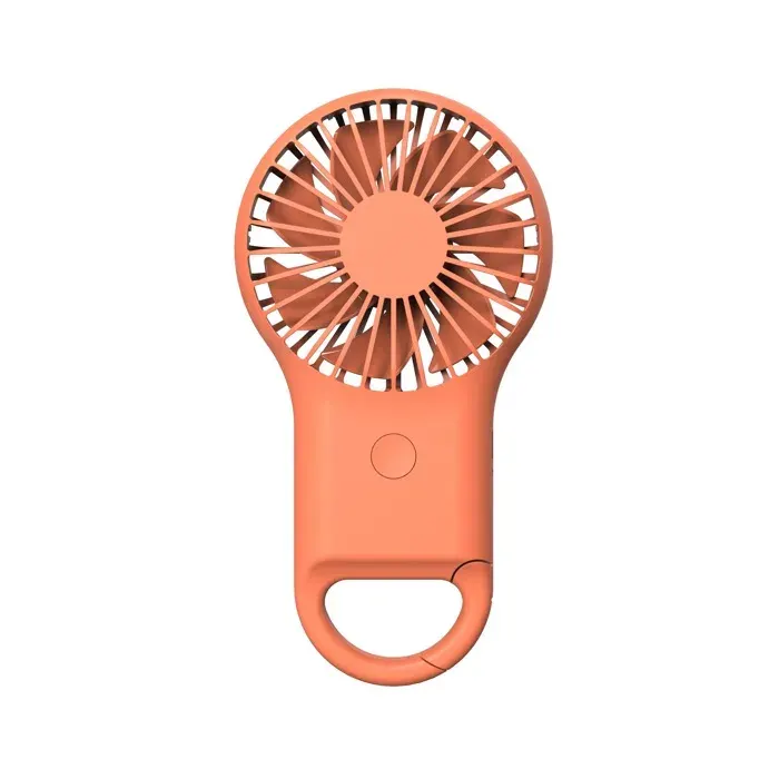 Mini Ventilateur Portable- 800mAh - 3 vitesses - LED Lumière colorée - Rechargeable-orange