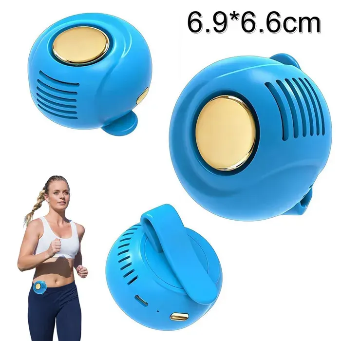 Mini ventilateur portable à clipser Ventilateur À Clipser À La Taille Et Au Cou Petit Ventila silencieux Batterie 900 mAh