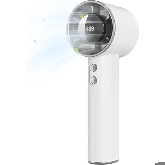 Mini ventilateur portable à main petit ventilateur table USB rechargeable écran LED sans fil avec lanière intérieur extérieur