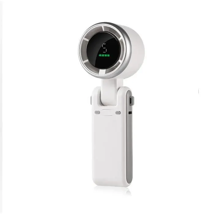 Mini Ventilateur Portable à Main Turbo Réglable en Vitesse Batterie Rechargeable Affichage LED pour Femmes Hommes Voyag VENTILATEUR