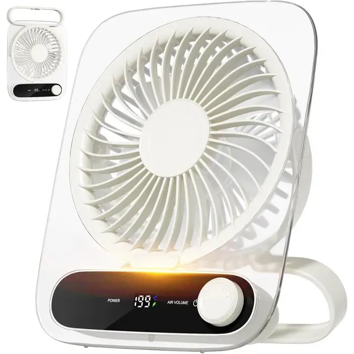 Mini ventilateur portable - Belle commode - Ultra-silencieux 30 dB - Pliable à 180° - Compact 1735 x 141 x 41 cm