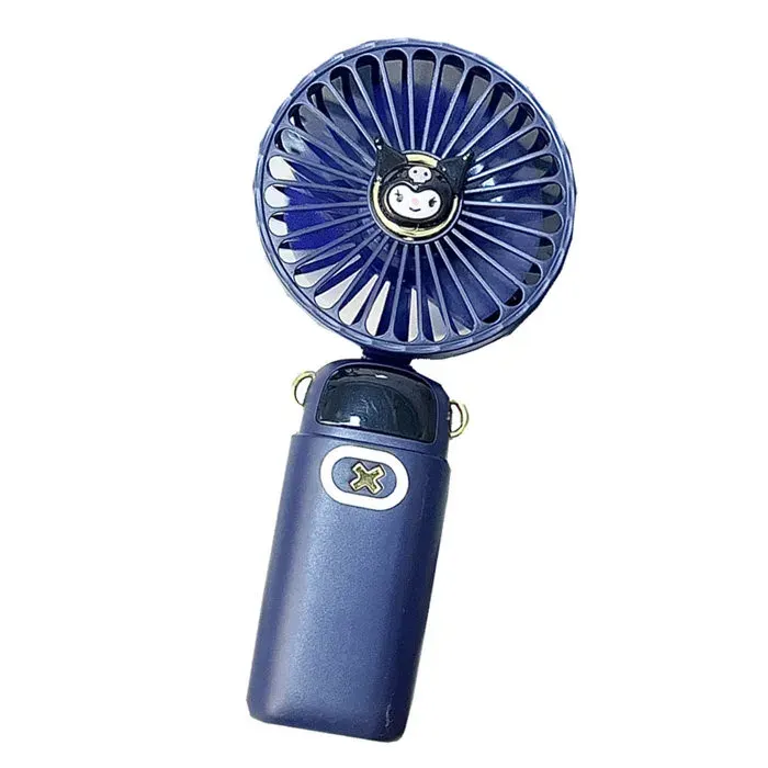 Mini ventilateur portable – Design Kuromi silencieux avec aromathérapie et support – Pour bureau voyage – Violet