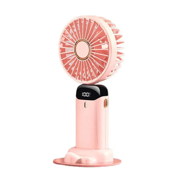 Mini ventilateur portable dextérieur avec double batterie et 5 vitesses idéal pour le camping