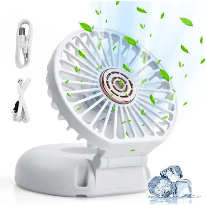 Mini ventilateur portable en 1 mini ventilateur à main rechargeable USB ventilateur de poche à 3 vitesses ventilateur personnel