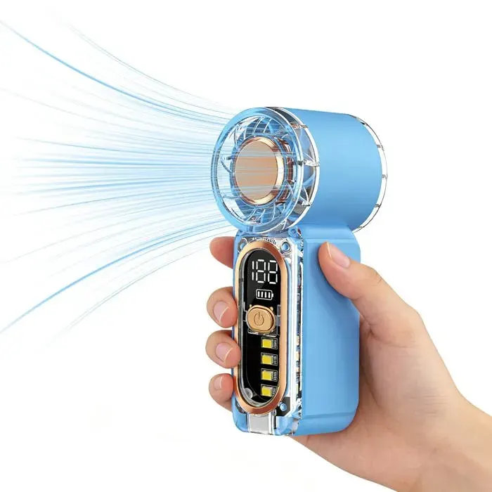 Mini-ventilateur portable - GRANDSALEY - Mini - 22 000 tr/min - 100 niveaux - Lampe LED 2 modes