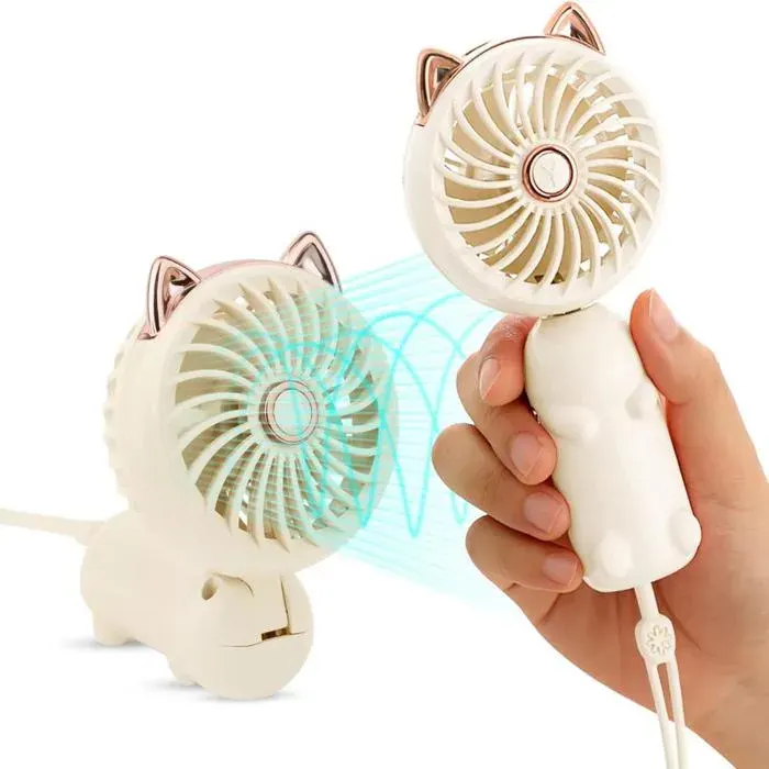 Mini-ventilateur portable (rechargeable 3 vitesses)