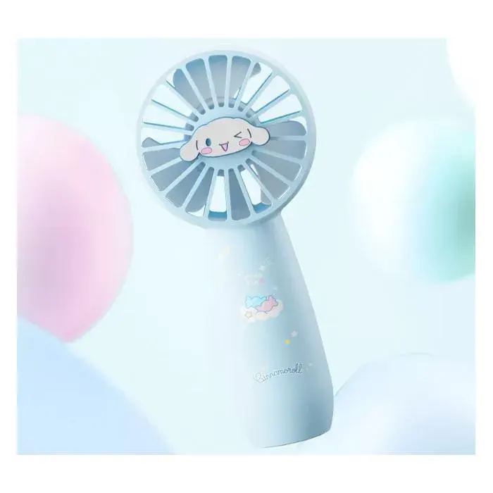 Mini ventilateur portable rechargeable Cinnamoroll à batterie ventilateur à main compact anti-pincement design kawaii