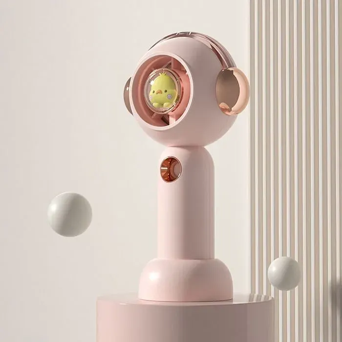 Mini ventilateur portable rechargeable par USB idéal pour les activités de plein air le bureau etc. petit et portable (rose).