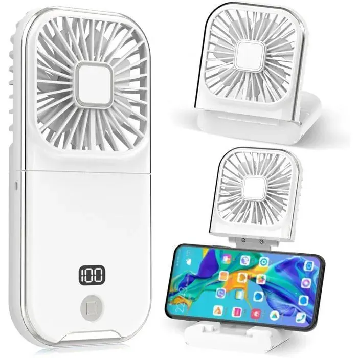 Mini ventilateur portable rechargeable par USB silencieux idéal pour le bureau la maison lextérieur et le sommeil VENTILATEUR