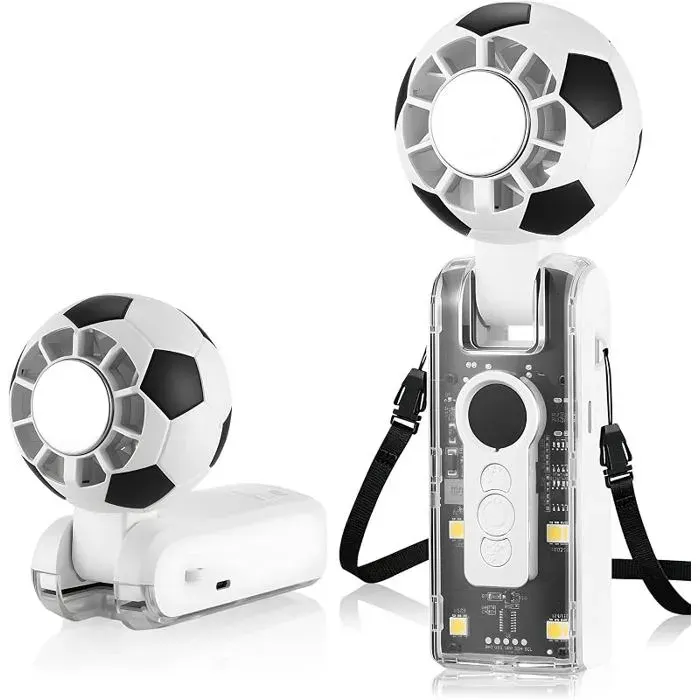 Mini Ventilateur Portable Rechargeable Ventilateur Climatiseur Portable Ventilo Portable Avec Écran LED Petit Ventilateur USB Blanc