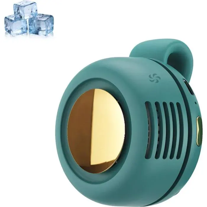 Mini Ventilateur Portable Sans Pales Silencieux 3 Vitesses - USB Extérieur Voyage Bureau Vert