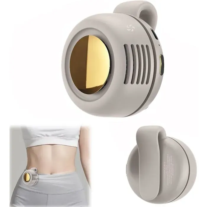 Mini ventilateur portable silencieux sans pales avec clip ceinture rechargeable mains libres 3 vitesses