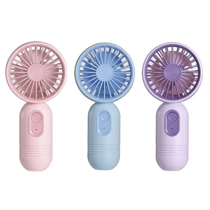 Mini-ventilateur portable - SONGHUI - Lot de 3 - Rechargeable USB - 3 vitesses - Format compact antidérapant